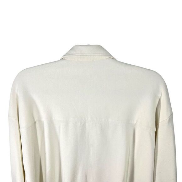 Massimo Dutti Button-Down Shirt Small Off-White Cotton-blend Men’s - Picture 13 of 14